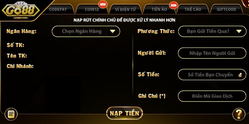 Nạp vốn đặt cược không bị giới hạn thời gian