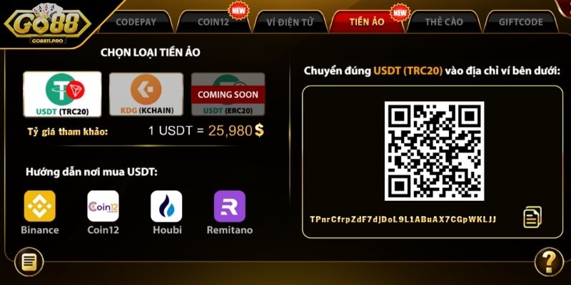 Những điều kiện cần nắm bắt trước khi thực hiện nạp tiền GO88