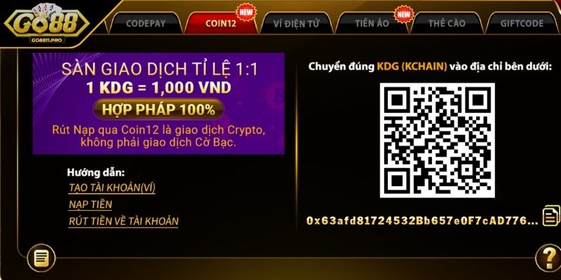 Đa dạng phương thức nạp tiền để chơi Sicbo